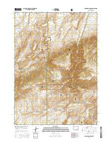 Banner Mountain Wyoming Current topographic map, 1:24000 scale, 7.5 X 7.5 Minute, Year 2015