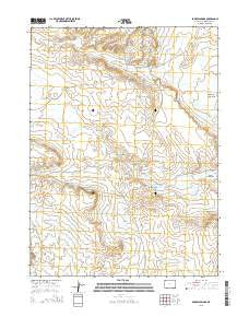 Barrel Springs Wyoming Current topographic map, 1:24000 scale, 7.5 X 7.5 Minute, Year 2015