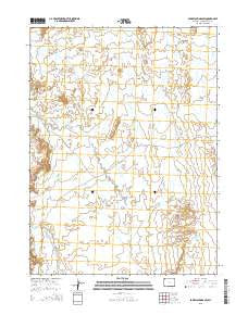 Barrel Springs SW Wyoming Current topographic map, 1:24000 scale, 7.5 X 7.5 Minute, Year 2015