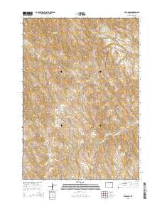 Bear Draw Wyoming Current topographic map, 1:24000 scale, 7.5 X 7.5 Minute, Year 2015