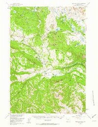 Beartooth Butte Wyoming Historical topographic map, 1:62500 scale, 15 X 15 Minute, Year 1956