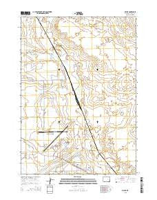 Bishop Wyoming Current topographic map, 1:24000 scale, 7.5 X 7.5 Minute, Year 2015