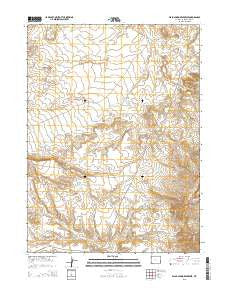 Black Spring Reservoir Wyoming Current topographic map, 1:24000 scale, 7.5 X 7.5 Minute, Year 2015