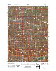 Blue Mesa East Wyoming Historical topographic map, 1:24000 scale, 7.5 X 7.5 Minute, Year 2012