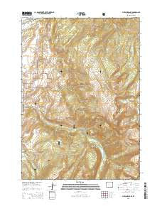 Blue Miner Lake Wyoming Current topographic map, 1:24000 scale, 7.5 X 7.5 Minute, Year 2015