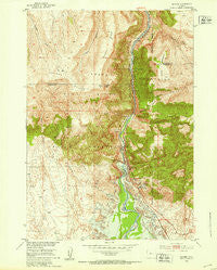 Boysen Wyoming Historical topographic map, 1:24000 scale, 7.5 X 7.5 Minute, Year 1951