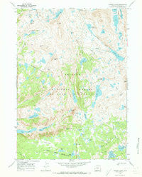 Bridger Lakes Wyoming Historical topographic map, 1:24000 scale, 7.5 X 7.5 Minute, Year 1968