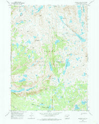 Bridger Lakes Wyoming Historical topographic map, 1:24000 scale, 7.5 X 7.5 Minute, Year 1968