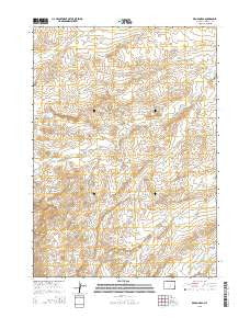 Broad Mesa Wyoming Current topographic map, 1:24000 scale, 7.5 X 7.5 Minute, Year 2015
