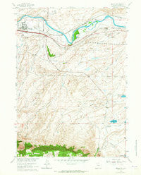Brookhurst Wyoming Historical topographic map, 1:24000 scale, 7.5 X 7.5 Minute, Year 1961