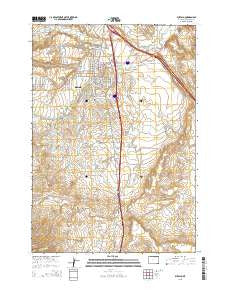 Buffalo Wyoming Current topographic map, 1:24000 scale, 7.5 X 7.5 Minute, Year 2015