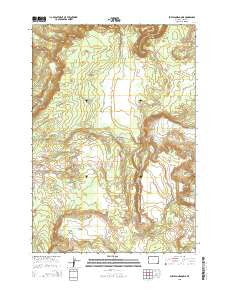 Buffalo Meadows Wyoming Current topographic map, 1:24000 scale, 7.5 X 7.5 Minute, Year 2015