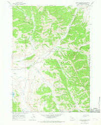 Burnt Mountain Wyoming Historical topographic map, 1:24000 scale, 7.5 X 7.5 Minute, Year 1965