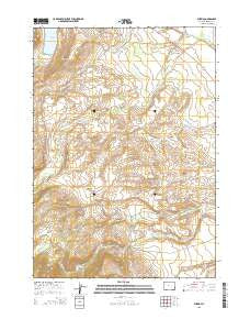 Burris Wyoming Current topographic map, 1:24000 scale, 7.5 X 7.5 Minute, Year 2015