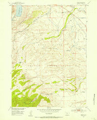 Burris Wyoming Historical topographic map, 1:24000 scale, 7.5 X 7.5 Minute, Year 1952