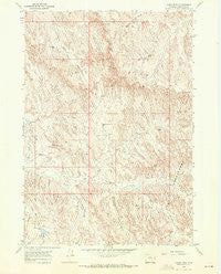 Cabin Fork Wyoming Historical topographic map, 1:24000 scale, 7.5 X 7.5 Minute, Year 1966