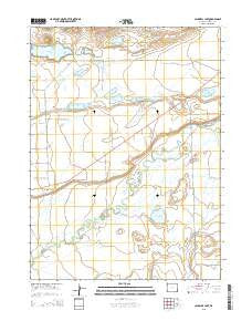 Caldwell Lake Wyoming Current topographic map, 1:24000 scale, 7.5 X 7.5 Minute, Year 2015