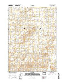 Campbell Ridge Wyoming Current topographic map, 1:24000 scale, 7.5 X 7.5 Minute, Year 2015