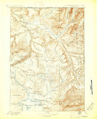 Canyon Wyoming Historical topographic map, 1:125000 scale, 30 X 30 Minute, Year 1896