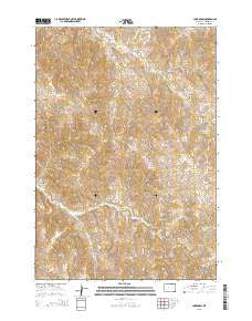 Carr Draw Wyoming Current topographic map, 1:24000 scale, 7.5 X 7.5 Minute, Year 2015