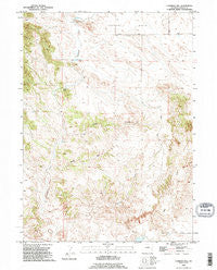Casebier Hill Wyoming Historical topographic map, 1:24000 scale, 7.5 X 7.5 Minute, Year 1990