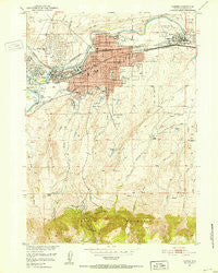 Casper Wyoming Historical topographic map, 1:24000 scale, 7.5 X 7.5 Minute, Year 1951
