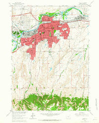 Casper Wyoming Historical topographic map, 1:24000 scale, 7.5 X 7.5 Minute, Year 1961