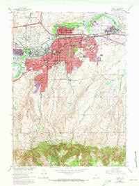 Casper Wyoming Historical topographic map, 1:24000 scale, 7.5 X 7.5 Minute, Year 1961