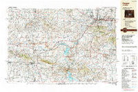 Casper Wyoming Historical topographic map, 1:250000 scale, 1 X 2 Degree, Year 1988