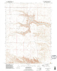 Cattail Ranch NE Wyoming Historical topographic map, 1:24000 scale, 7.5 X 7.5 Minute, Year 1990