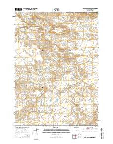 Cave Gulch Reservoir Wyoming Current topographic map, 1:24000 scale, 7.5 X 7.5 Minute, Year 2015