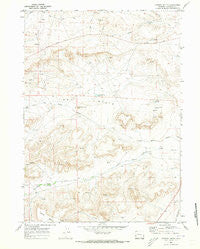 Chimney Butte Wyoming Historical topographic map, 1:24000 scale, 7.5 X 7.5 Minute, Year 1969