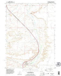 Chugwater Wyoming Historical topographic map, 1:24000 scale, 7.5 X 7.5 Minute, Year 1990