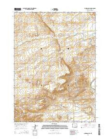 Clarkson Hill Wyoming Current topographic map, 1:24000 scale, 7.5 X 7.5 Minute, Year 2015