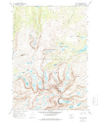 Cloud Peak Wyoming Historical topographic map, 1:24000 scale, 7.5 X 7.5 Minute, Year 1967