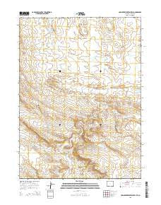 Cow Creek Reservoir SW Wyoming Current topographic map, 1:24000 scale, 7.5 X 7.5 Minute, Year 2015