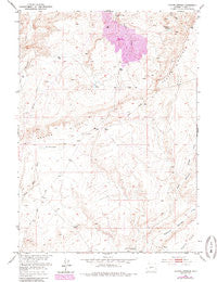 Coyote Springs Wyoming Historical topographic map, 1:24000 scale, 7.5 X 7.5 Minute, Year 1952