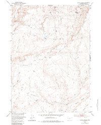 Coyote Springs Wyoming Historical topographic map, 1:24000 scale, 7.5 X 7.5 Minute, Year 1952