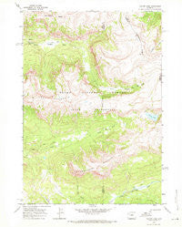 Crater Lake Wyoming Historical topographic map, 1:24000 scale, 7.5 X 7.5 Minute, Year 1968
