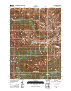 Crater Lake Wyoming Historical topographic map, 1:24000 scale, 7.5 X 7.5 Minute, Year 2012
