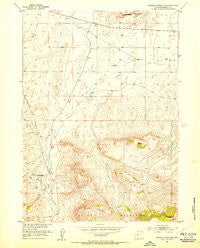 Crooks Creek NE Wyoming Historical topographic map, 1:24000 scale, 7.5 X 7.5 Minute, Year 1951