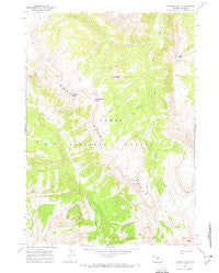 Crystal Peak Wyoming Historical topographic map, 1:24000 scale, 7.5 X 7.5 Minute, Year 1967