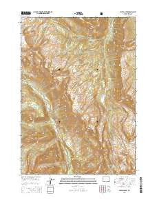 Crystal Peak Wyoming Current topographic map, 1:24000 scale, 7.5 X 7.5 Minute, Year 2015