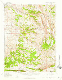 Currant Creek Ranch Wyoming Historical topographic map, 1:62500 scale, 15 X 15 Minute, Year 1957