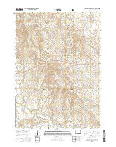 Darlington Draw East Wyoming Current topographic map, 1:24000 scale, 7.5 X 7.5 Minute, Year 2015