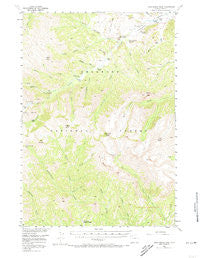 Dead Indian Peak Wyoming Historical topographic map, 1:62500 scale, 15 X 15 Minute, Year 1956