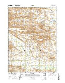 Deer Hill Wyoming Current topographic map, 1:24000 scale, 7.5 X 7.5 Minute, Year 2015