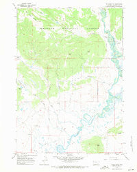 Dodge Butte Wyoming Historical topographic map, 1:24000 scale, 7.5 X 7.5 Minute, Year 1966