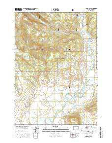 Dodge Butte Wyoming Current topographic map, 1:24000 scale, 7.5 X 7.5 Minute, Year 2015