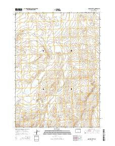 Double Butte Wyoming Current topographic map, 1:24000 scale, 7.5 X 7.5 Minute, Year 2015
